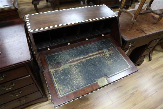 A 19th century mahogany bureau, W.2ft 6in.